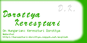 dorottya kereszturi business card